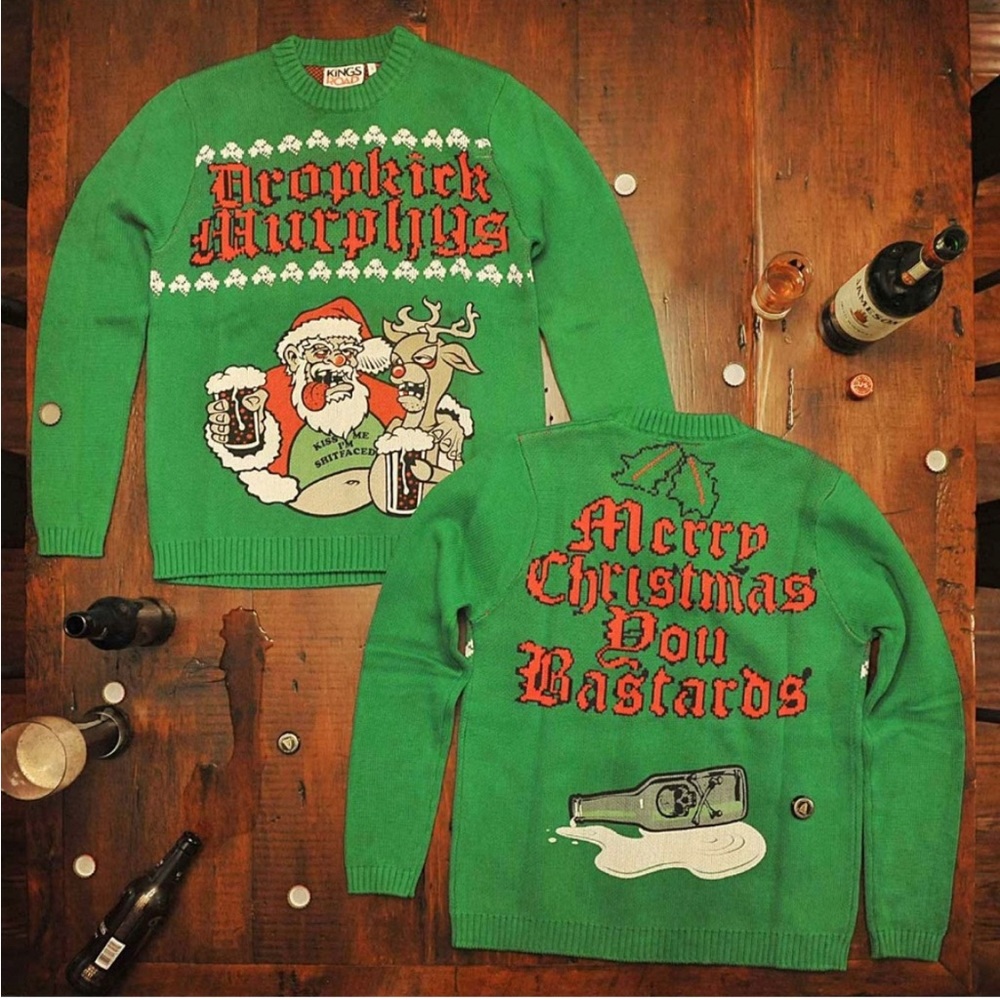 Dropkick Murphys Santa Knit Ugly Christmas Sweater